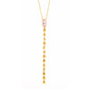 pale pink tourmeline cascade necklace