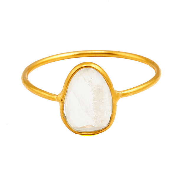 rainbow moonstone fine stacker ring