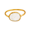 rainbow moonstone fine oval stacker ring