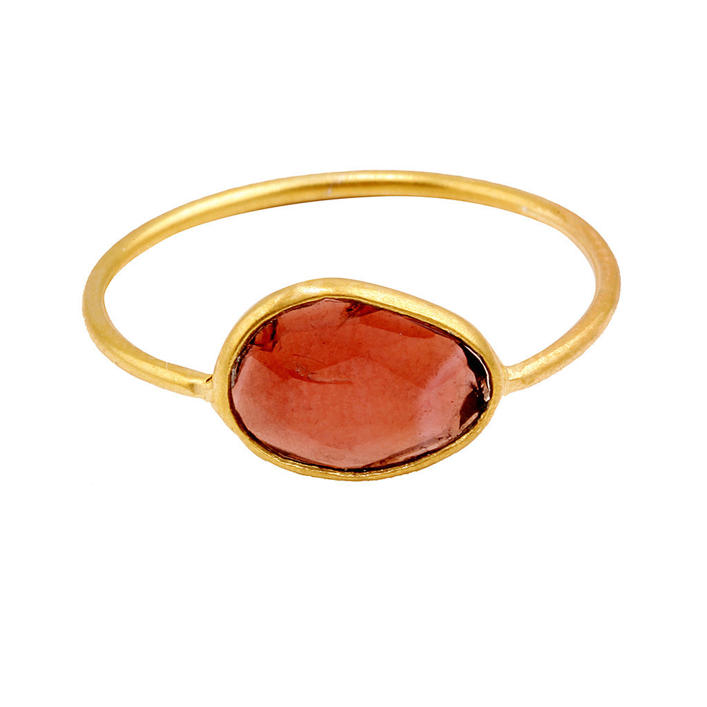 carnelian fine stacker ring