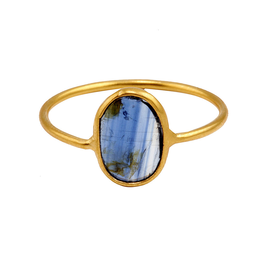 blue kyanite fine stacker ring