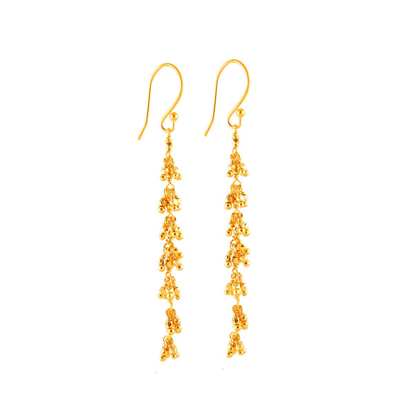 golden cascade earrings