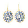 kyanite oval jali earrings