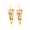 jali shard earrings in multi-colour tourmalines