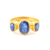 three stone kyanite ring
