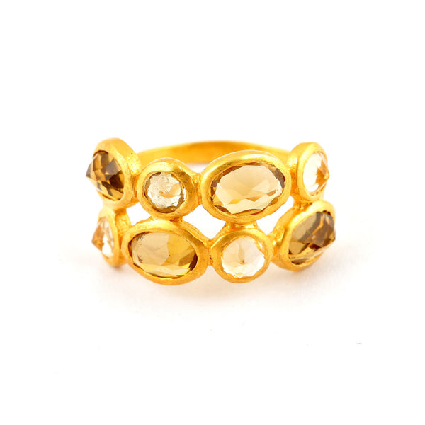 citrine jali ring