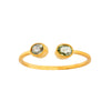 green tourmeline two stone fine stacker ring