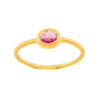 pink sapphire oval fine stacker ring