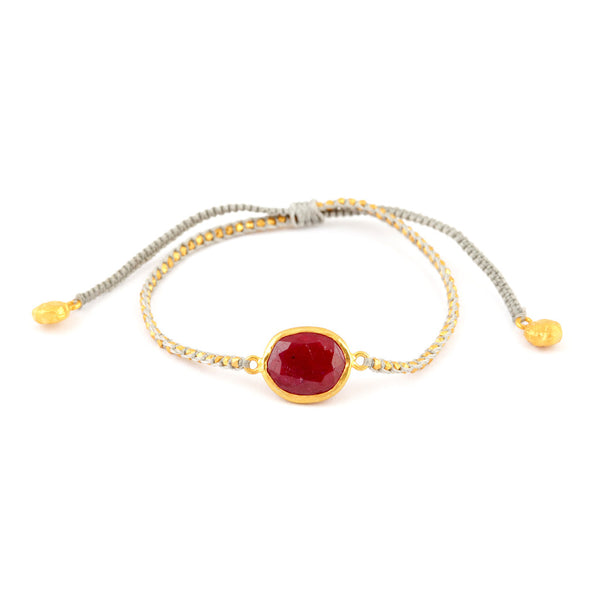 ruby base chakra bracelet