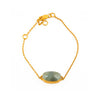blue sapphire rose cut fine chain bracelet