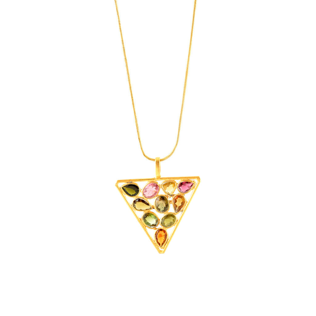 jali necklace with tourmelines
