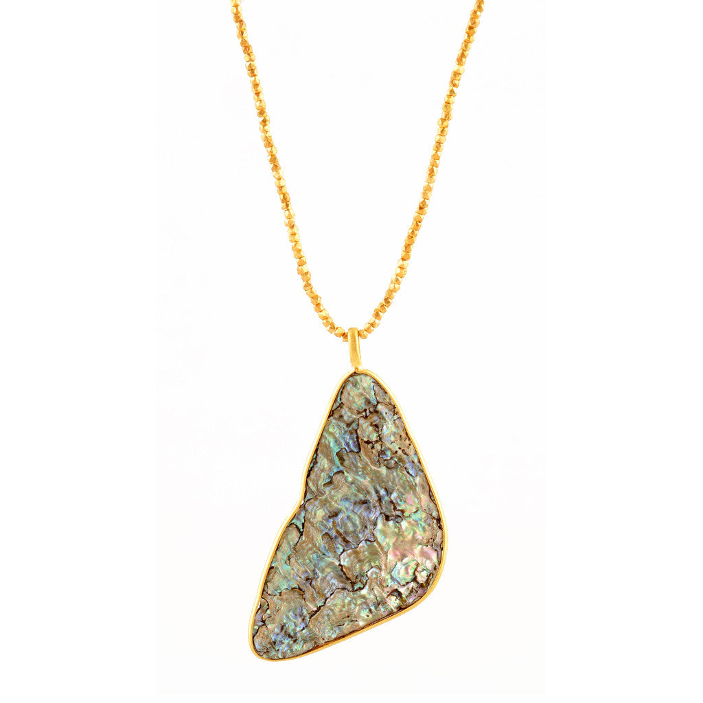 paui shell long pendant necklace