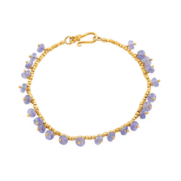 tanzanite drops bracelet