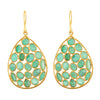 emerald teardrop jali earrings