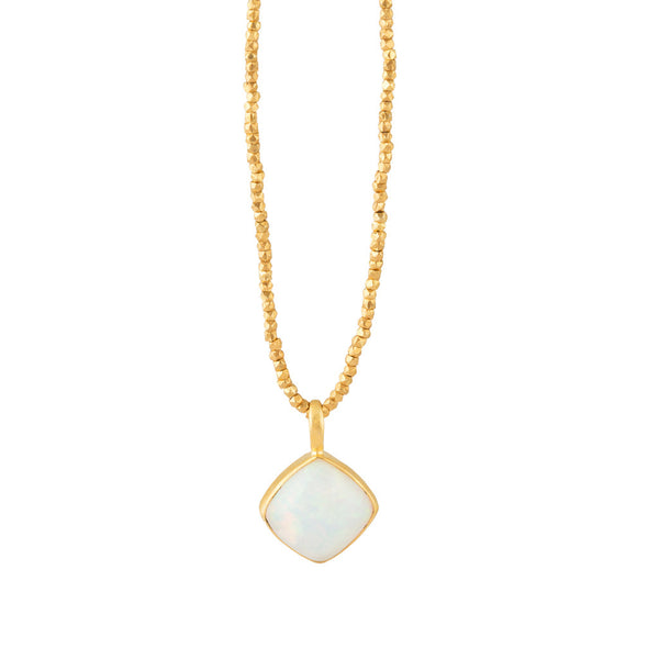 ethiopian fire opal pendant necklace