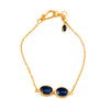 chain bracelet with two kyanite stones